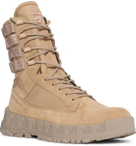 versace boots military|greca rhegis combat boot.